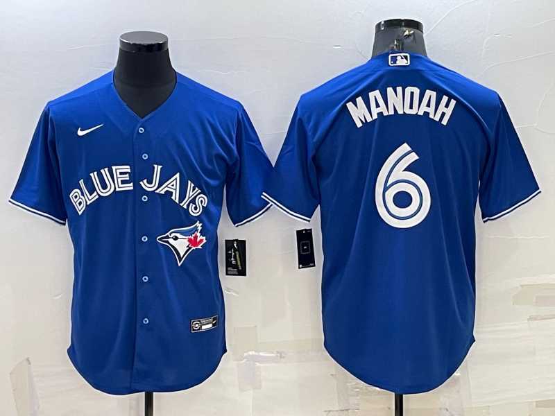 Mens Toronto Blue Jays #6 Alek Manoah Royal Cool Base Stitched Jersey